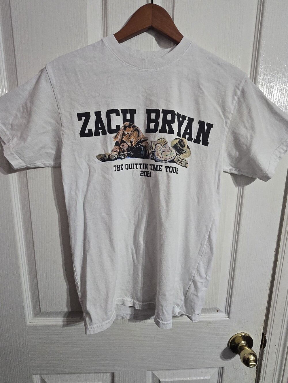 White Short Sleeve Graphic Tour T‑Shirt